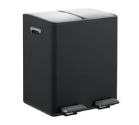 Cestino Cucina Pattumiera Pedale Raccolta Differenziata Plastica Carta 2x 15 L