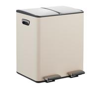 Cestino Cucina Pattumiera Pedale Raccolta Differenziata Plastica Carta 2x 15 L