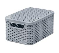 Cestino Curver con Coperchio Multiuso 6 Litri Grigio Chiaro Style S