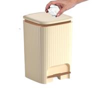 Cestino da bagno da 15 litri con coperchio - della spazzatura con pedale top e piede press | Tespole per rifiuti | Cestino a prova di odore per soggiorno bagni bagni da dormitorio
