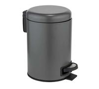 Cestino da bagno Wenko leman in metallo 3 l antracite Anthracite black