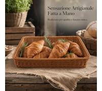 Cestino da Banco Intrecciato a Mano - Stile Pastorale Europeo - per pane