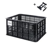Cestino da bicicletta in plastica Basil Crate L Mik 2.0 Noir 49x38x29 cm
