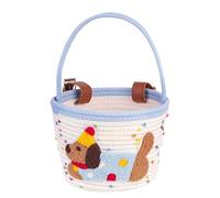 Cestino da bicicletta per bambini, in corda di cotone, design bassotto, cestino per manubrio di bicicletta, per montagna, spiaggia, generi alimentari, ciclismo, ragazzo e ragazza