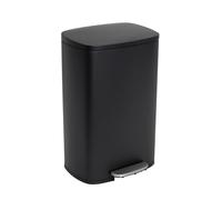 KITCHEN MOVE Pattumiera da cucina a pedale - Acciaio inox spazzolato Nero opaco - 50L - ADMIRAL
