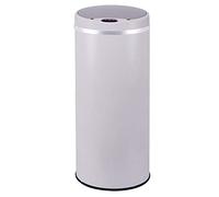 KITCHEN MOVE - Pattumiera automatica con apertura sensorizzata, in acciaio INOX, capacità: 42 l, diametro: 30 cm, altezza: 74 cm, colore: Bianco, acciaio inossidabile