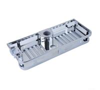 Cestino da doccia da appendere al bagno, in ABS, color argento, con drenaggio dell'acqua, facile da installare, adatto per aste da 25 mm, vassoio compatto e moderno, per casa e hotel