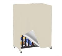 Cestino da garage impermeabile, copertura per rastrelliera con sfiato laterale per una circolazione dell'aria ottimale, realizzato in tessuto Oxford 420D per attrezzature sportive (metri bianco)