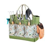 Cestino da giardino | con manico e tessuto Oxford, grande vano portaoggetti, borsa portatile per attrezzi da giardino, per uomini e donne, giardinieri al lavoro all'aperto, cortile, terrazza, prato