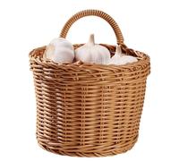 Cestino da Parete Decorativo,Contenitore Organizzatore Per Cipolle In Stile Boho Per,Cestino Da Parete Intrecciato | Per Bagno Soggiorno Camera Da Appartamento Dispensa Casa Coloniale Patata Cipolla