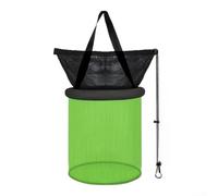 Cestino da pesca galleggiante con supporto ad anello in schiuma e corda da 136 cm per sospensione stabile in movimento o in acqua naturale durante le operazioni di pesca (B-nylon)