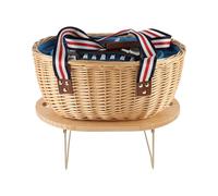 Cestino da picnic - Cesto da giardino | Cesti Portatili Con Borsa Isotermica | Seagrass Cestino in Paglia Organizzatore da Campeggio per Coppie, Feste Di Famiglia, Parco, Pasqua, Mercato