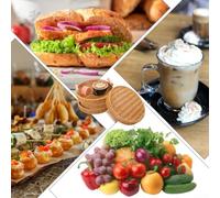 Cestino da portata rotondo multiuso con manici per casa, ristorante e hotel, realizzato in rattan per supportare un uso frequente e un trasporto fluido (normale)