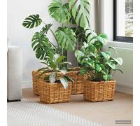 Cestino da Vaso GENDT 3 pz Marrone Naturale Rattan Kubu