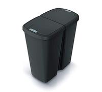 Cestino de 2 coperchi indipendenti Black Keden di 45L.