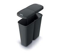 Cestino de 2 coperchi indipendenti Black Keden di 50L.