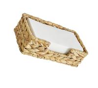 Cestino decorativo in rattan per tovaglioli, in fibra naturale, per tavolo, bagno, cucina, soggiorno, design intuitivo, realizzato a mano in giacinto d'acqua