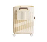 Cestino Del Bucato Con Ruote - Cesto Con Ruote | Rolling Laundry Hamper | Cesto In Plastica Di Grande Capacità Con Rotelle Rotanti Lisce | Facile Da Trasportare Vestiti | Design Ventilato Per Prevenir