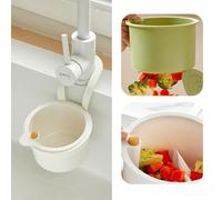 Cestino del filtro del lavandino, cesto filtro appeso al rubinetto, autopulente a push dump automatico per la lavandino cucina per alimenti collezionista di scarico, cesto di scarico del lavandino