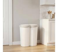 vidaXL Cestino della Spazzatura Bianco 48 x 30 x 51 cm PP, Cestino Moderno per Cucina e Soggiorno, Soluzione Efficiente per Rifiuti, Design Minimalista in Polipropilene