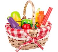 Small Foot Shopping Basket with Cuttable Fruits