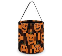 Cestino di caramelle riutilizzabile per donne, festa, gatto nero, ragnatela, teschio di zucca, secchiello, sacchetti regalo per decorazioni per feste