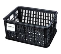 Cestino di plastica Basil Crate 29 x 39.5 x 21 cm Noir