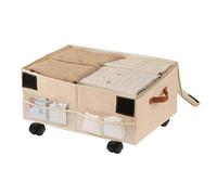 Cestino di stoccaggio con ruote - scatola organizzatore a rotolamento pieghevole per auto | Contenitore di stoccaggio pieghevole portatile con ruote per camera da letto Organizzazione per la casa del