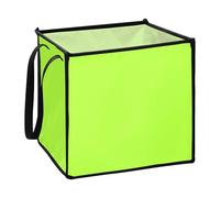 Cestino di stoccaggio in tinta unita verde giallo puro per dispensa pieghevole cestini artigianali per organizzare 33 x 33 x 33 pollici