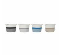 Cestino DKD Home Decor Azzurro Nero Beige Grigio 25 x 25 x 20 cm [4 Pezzi]
