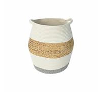 Cestino DKD Home Decor Bianco Naturale Fibra naturale 30 x 30 x 40 cm