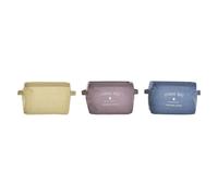 Cestino DKD Home Decor Giallo Azzurro Rosso Granato Tela Moderno 20 x 16 x 15