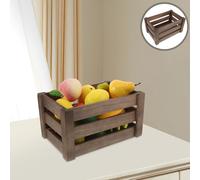 Cestino Espositivo Rettangolare Rustico Legno Da Esterno Della Fattoria Cesto