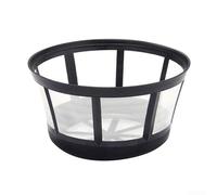 Cestino filtrante per macchina da caffè bianco con rete di nylon, imbuto riutilizzabile per purificazione dell'acqua per la produzione di birra domestica, materiale PP facile da pulire, 110,5 x 60 x