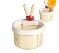 Cestino filtro per lavello a forma di coniglio, 9 x 7,5 x 5 cm, raccoglitore per alimenti, per scarico automatico, cestino per immondizia in ABS, cestino compatto da cucina per casa