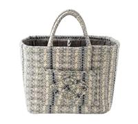 Cestino for Auto Trapuntato, Borsa Tote for Cestello Portaoggetti for Auto | Organizer pieghevole e lavabile con manici e tasca frontale, borsa multifunzionale for pannolini
