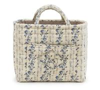 Cestino for Auto Trapuntato, Borsa Tote for Cestello Portaoggetti for Auto | Organizer pieghevole e lavabile con manici e tasca frontale, borsa multifunzionale for pannolini
