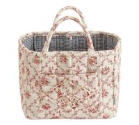 Cestino for Auto Trapuntato, Borsa Tote for Cestello Portaoggetti for Auto | Organizer pieghevole e lavabile con manici e tasca frontale, borsa multifunzionale for pannolini