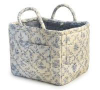 Cestino for Auto Trapuntato, Borsa Tote for Cestello Portaoggetti for Auto | Organizer pieghevole e lavabile con manici e tasca frontale, borsa multifunzionale for pannolini
