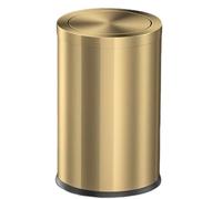 Cestino for Il Bagno con Coperchio Basculante, Piccolo Cestino for Il Bagno da 9 Litri, Acciaio Color Oro Metallizzato, 20 x 31 cm