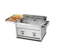 Cestino friggitrice a gas commerciale ristorante o elettrica domestica da tavolo staccabile in acciaio inossidabile di grande capacità Sicurezza Facile Da Pulire(O)