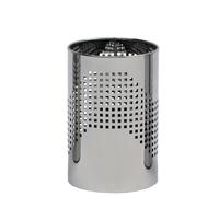 Cestino gettacarta Ø20xh33 cm Quadrotto MINI in lamiera forata lucido Inox lucido Inox lucido
