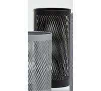 Cestino gettacarta Ø30xh55 cm - L38 Forato in lamiera forata Maxi Inox Nero nero