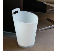 Cestino Gettacarta in Polypropylene con fondo in metallo verniciato ARCHIMEDE Dimensioni Ø30xh 42cm bianco bianco