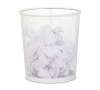Cestino gettacarta rotondo bianco Contenitore spazzatura Secchio decorativo
