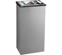 Cestino Gettacarte Posacenere 30,6x60x24,5 cm in Acciaio 17L per Interno Esterno