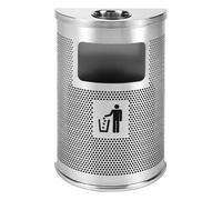 Cestino Gettacarte Posacenere da Parete 40,5x62x20 cm in Acciaio 15L per Interno Esterno