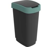 Cestino gettacarte Rotho Twist con coperrchio basculante 50 L misteltoe verde -