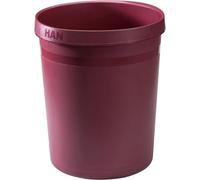 Cestino HAN GRIP KARMA - 15 pz., cestino contemporaneo, stabile in materiale riciclato all'80-100%, 18 l di capacità, rosso eco, 18198-17