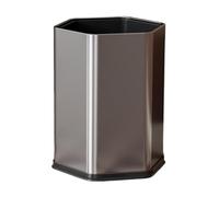Cestino, Hexagon Stainless Steel Open Top Trash Can With Removable Inner Bucket 9-15L Multicolor